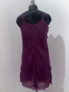 Women's Purple transparent Nightdress