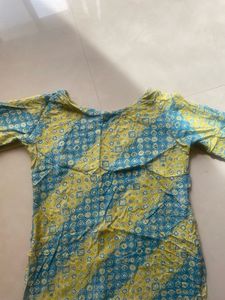 Boat Neck Cotton kurti