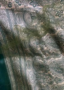 Elegant Emerald Green Embroidered Saree
