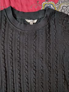 AND Black Cable Knit Sweater