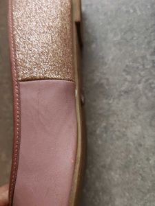 Chic Rose Gold Glitter Ballet Flats