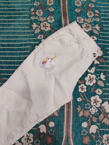 tiered ruffle dress and unicorn jeans