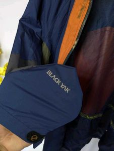 Men's Blue &amp; Orange Zip-Up Black Yak Jacket