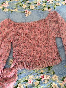 Floral Print Off-Shoulder Top