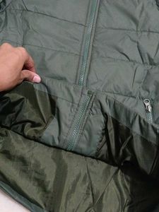 olive green puffer jacket