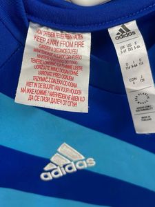 Adidas Blue Striped Soccer Jersey