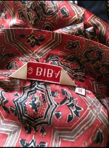 Elegant Ajrakh Print Full Length Shrug by Biba