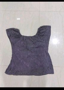 Purple Lace Peplum Top