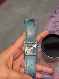 Fastrack Square Dial Watch | Blue Croc Leather Str