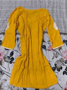 Yellow Chikankari Kurta