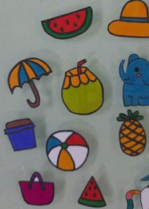 Beach,Animals And Sushi Themed Sticker Set🏖🐘🍣