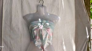 I. Sheer Tie-Front Halter Top