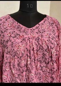 Beautiful Flowy Floral Print V-Neck Top