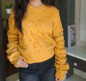 Mustard Yellow Knit Sweater