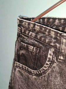 Acid Wash Wide Leg Jeans