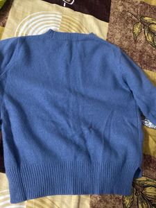 Blue Woollen Sweater Top