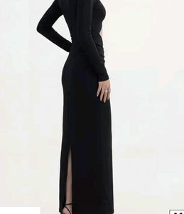 Chic Black Cut-Out Maxi Dress