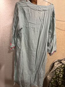 Floral Embroidered Cotton Kurta Set