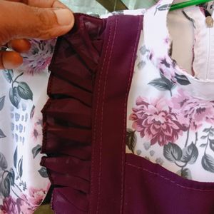 Beautiful Purple Colour Frock Combo