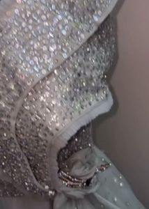 Elegant Gray Embellished Dress
