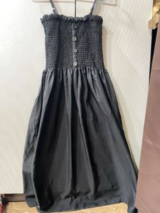 Smocked Button-Front Sundress