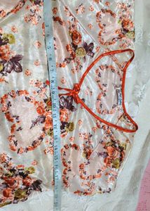 Very Fancy Floral Satin Night Dress