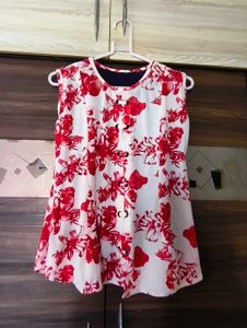 Chic Floral Print Kurta Top