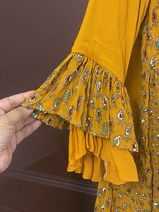 Beautiful Yellow Kurta Set with Sharara