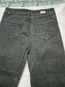 Black High Waist Straight Fit Jeans | 32