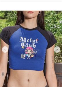 Graphic Print Cropped Top