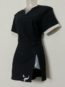 korean Designer mini black one piece