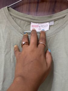Green Lace Trim Tee