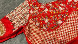 bride hand work lengha choli