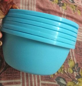 Blue Plastic Bowl , Pack Of 4