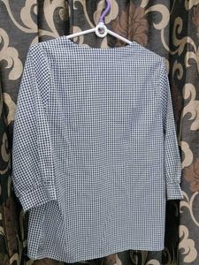 Chic Checkered Button-Up Top