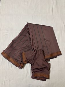 Striped Silk Saree with Blouse