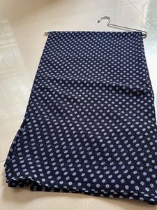 Classic Navy Polka Dot Saree