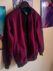 Burgundy Bomber Jacket