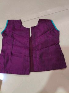 Designer Purple Silk Blouse