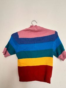 Colorful Striped Knit Top