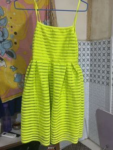 Neon Yellow Cutout Dress