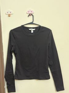 H&amp;M Deep Brown Long Sleeve Top