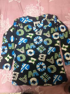 Graphic Print Fleece Top for 4-6 year girl