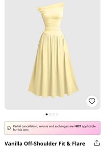 Littlebox Elegant Vanilla Off-Shoulder Midi Dress