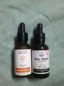 vitamin c and rice water serum combo