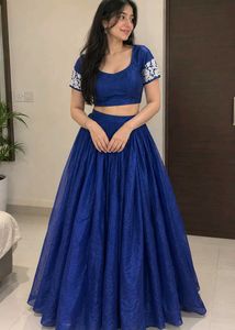Stunning Royal Blue Lehenga Choli Set