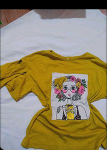 Yellow Graphic Print T-Shirt