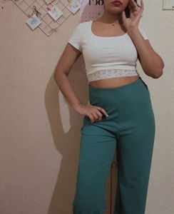 Teal Wide Leg Pants