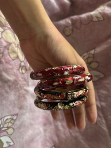 Boho Chic Enamel Bangles (Set of 4)