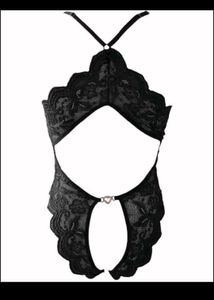 Elegant Black Lace Teddy Bodysuit 2